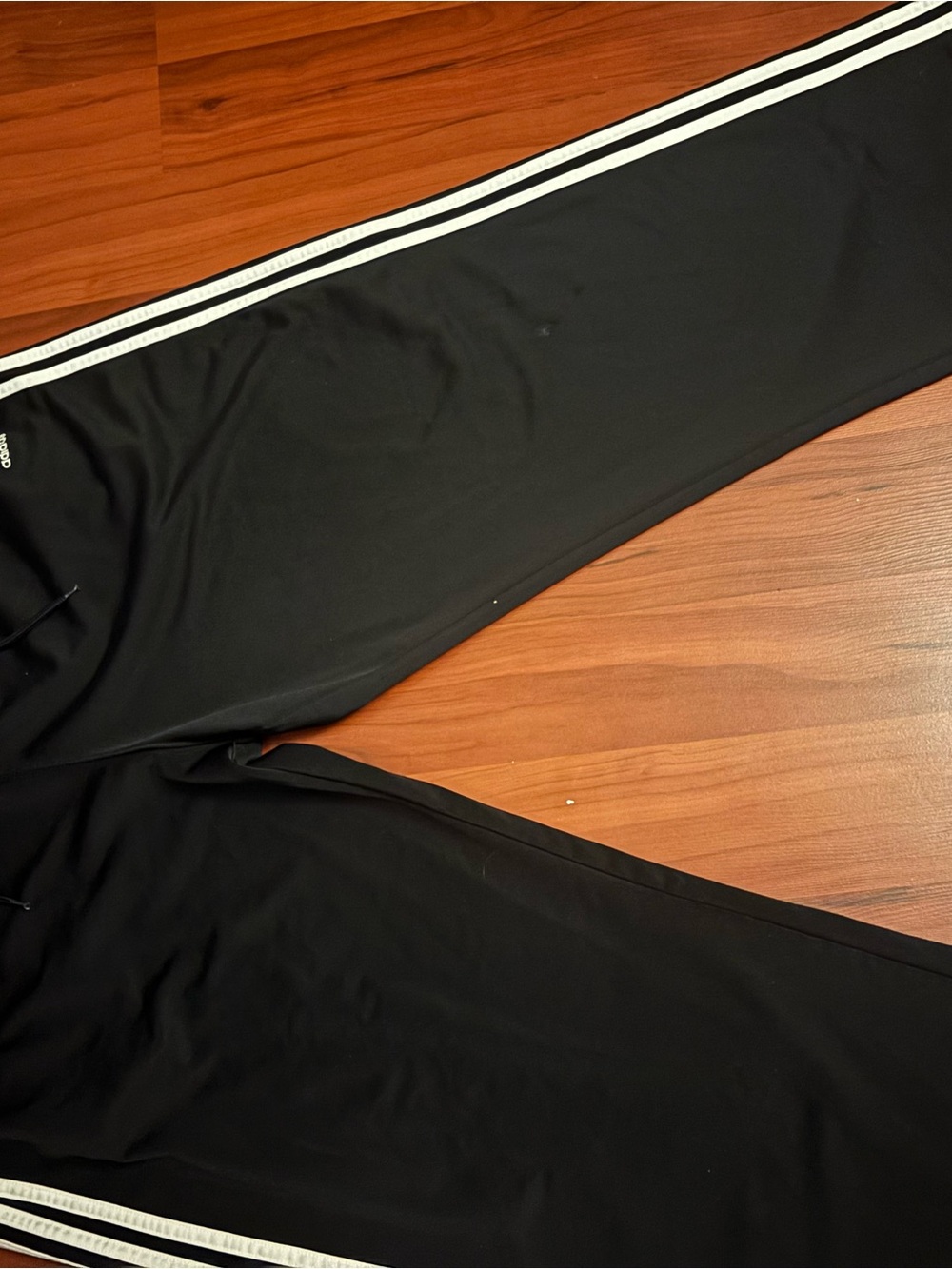Adidas  Black & White  Athletic Pants with Logo Drawstring Pants